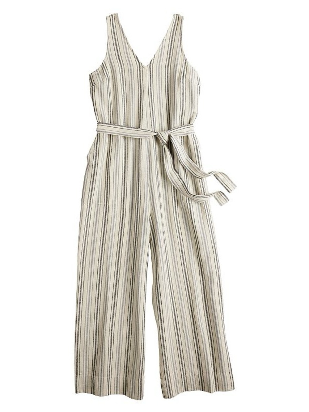Women's Sonoma Goods For Life® Belted Jumpsuit linen blend wide leg